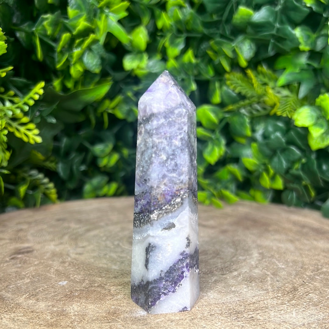Purple Sphalerite Druzy Tower