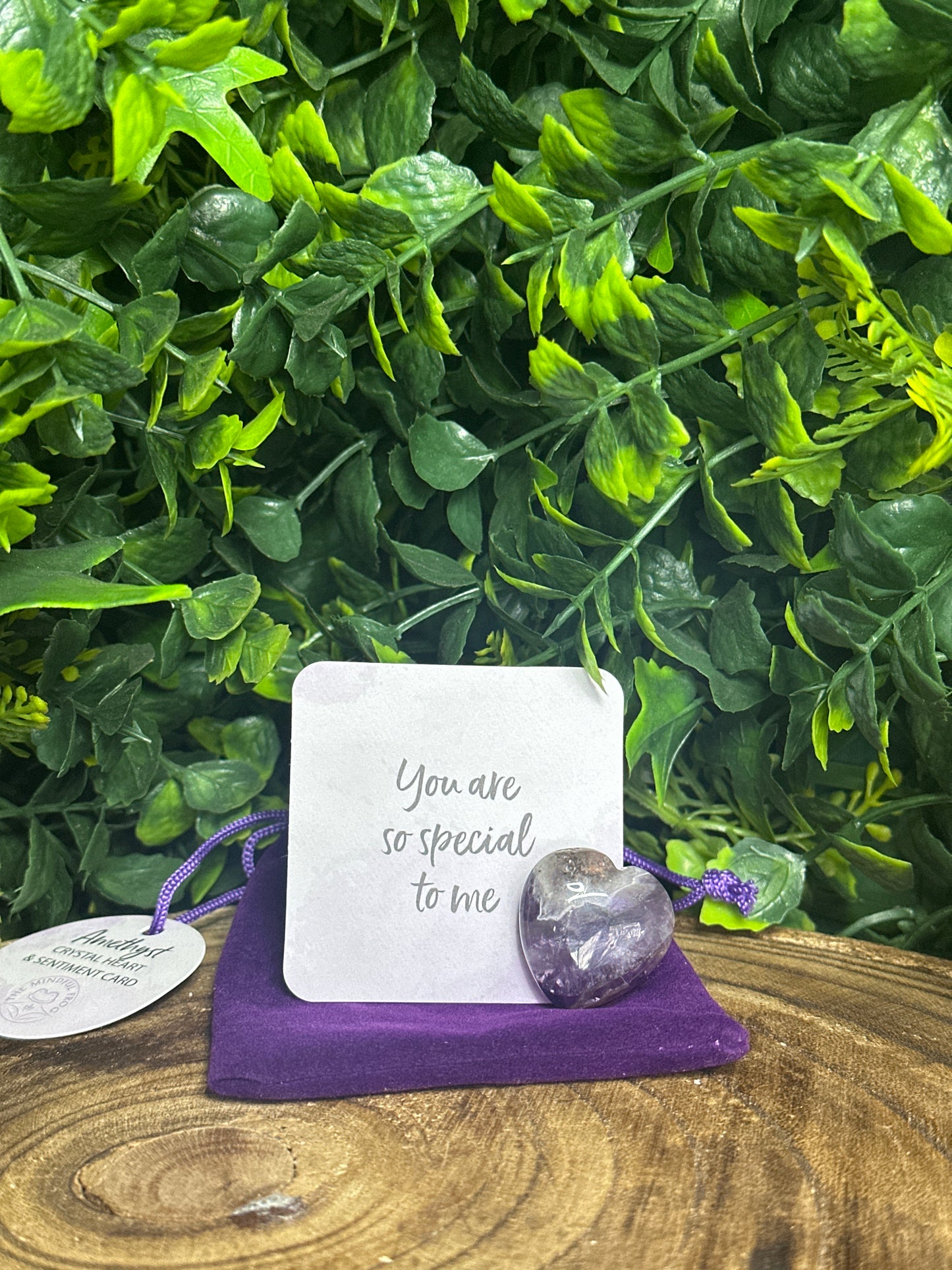 Amethyst Mini Puff Heart Gift Set
