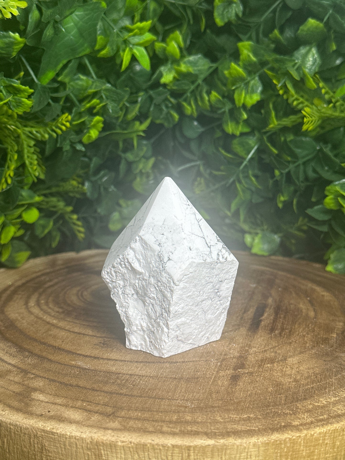 White Howlite Cut Point Base