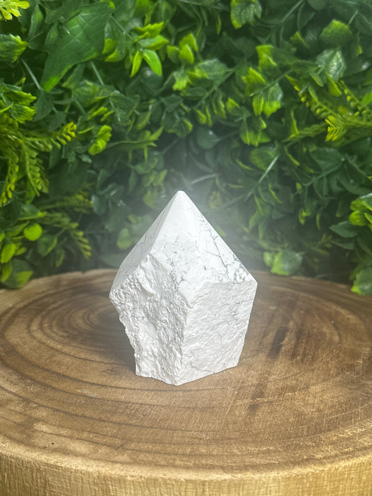 White Howlite Cut Point Base